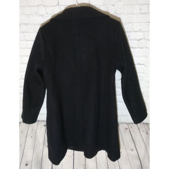 Wool Trench Coat Winter Long Thick Overcoat - Picture 5 of 7